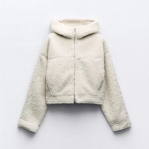 Zara Off-White Teddy Jacket